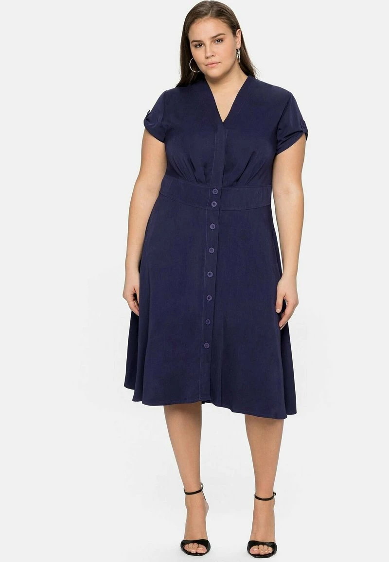 Sheego Blusenkleid - Nachtlila 3 Sheego Blusenkleid - Nachtlila