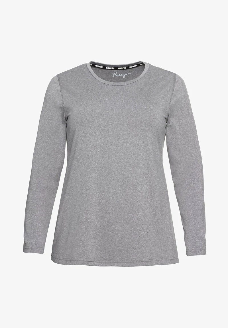 Sheego Langarmshirt - Grau Meliert 7 Sheego Langarmshirt - Grau Meliert – Bild 5