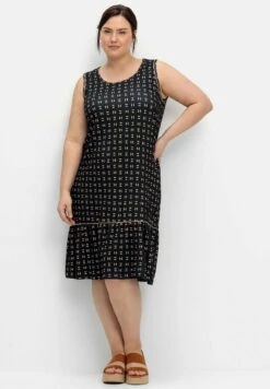 Sheego Jerseykleid - Nachtblau Gemustert -Sheego 61d91ee955904f068a5c96c3ff973384