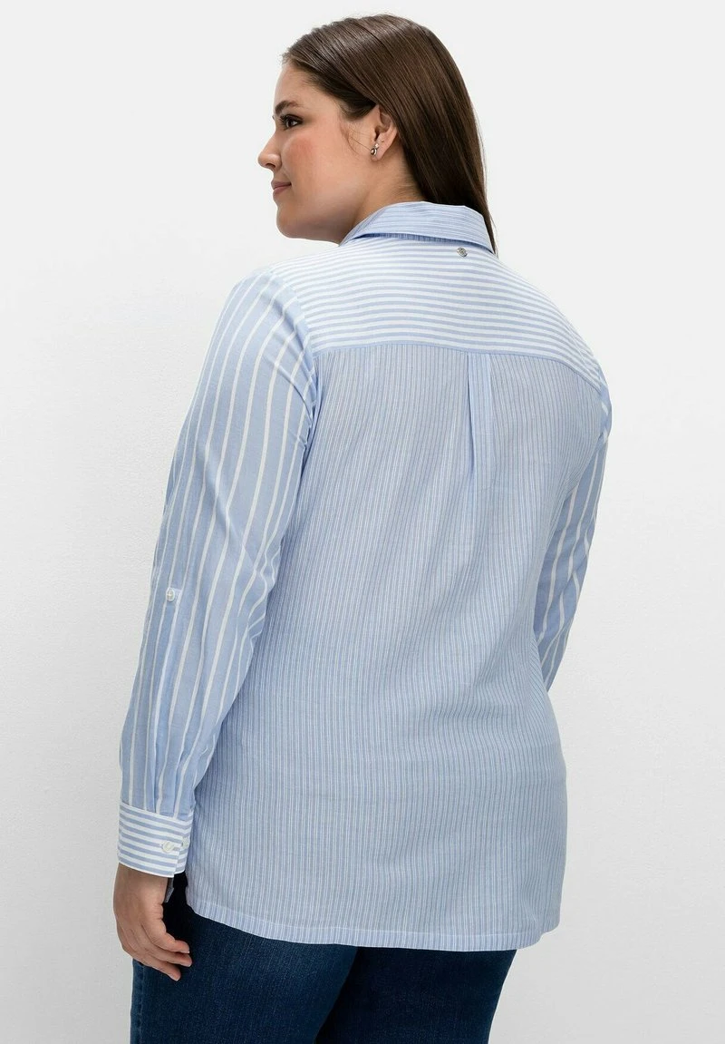 Sheego Hemdbluse - Mittelblau Gestreift 5 Sheego Hemdbluse - Mittelblau Gestreift – Bild 3