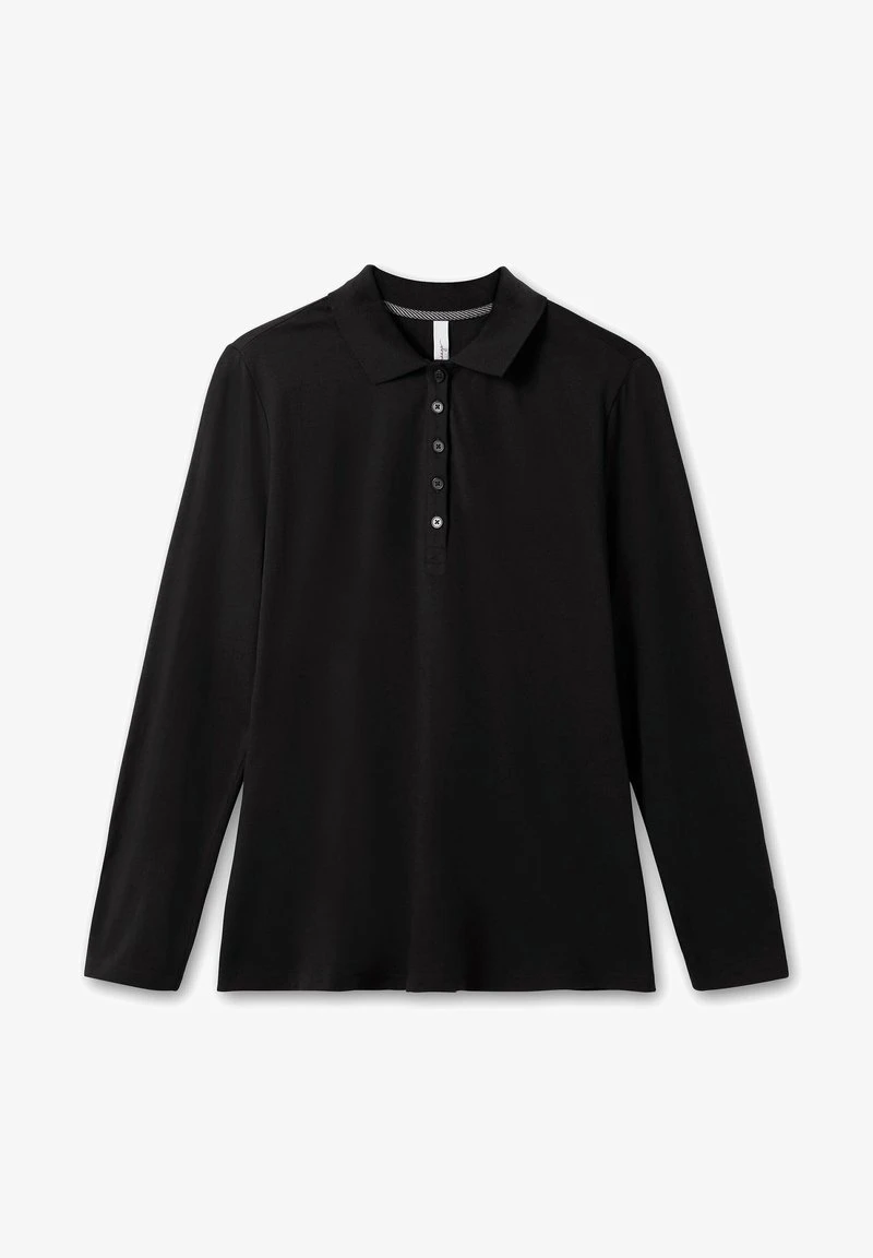 Sheego Poloshirt - Schwarz Meliert 7 Sheego Poloshirt - Schwarz Meliert – Bild 5