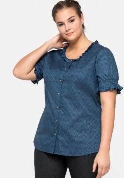 Sheego Bluse - Blau Bedruckt 13 Sheego Bluse - Blau Bedruckt -Sheego 62e331ea83364907a2a12d8d81187020 1