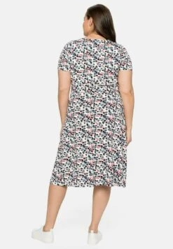 Sheego Jerseykleid - Weiß Bedruckt -Sheego 64628c15977247dd854ee7a53854f624