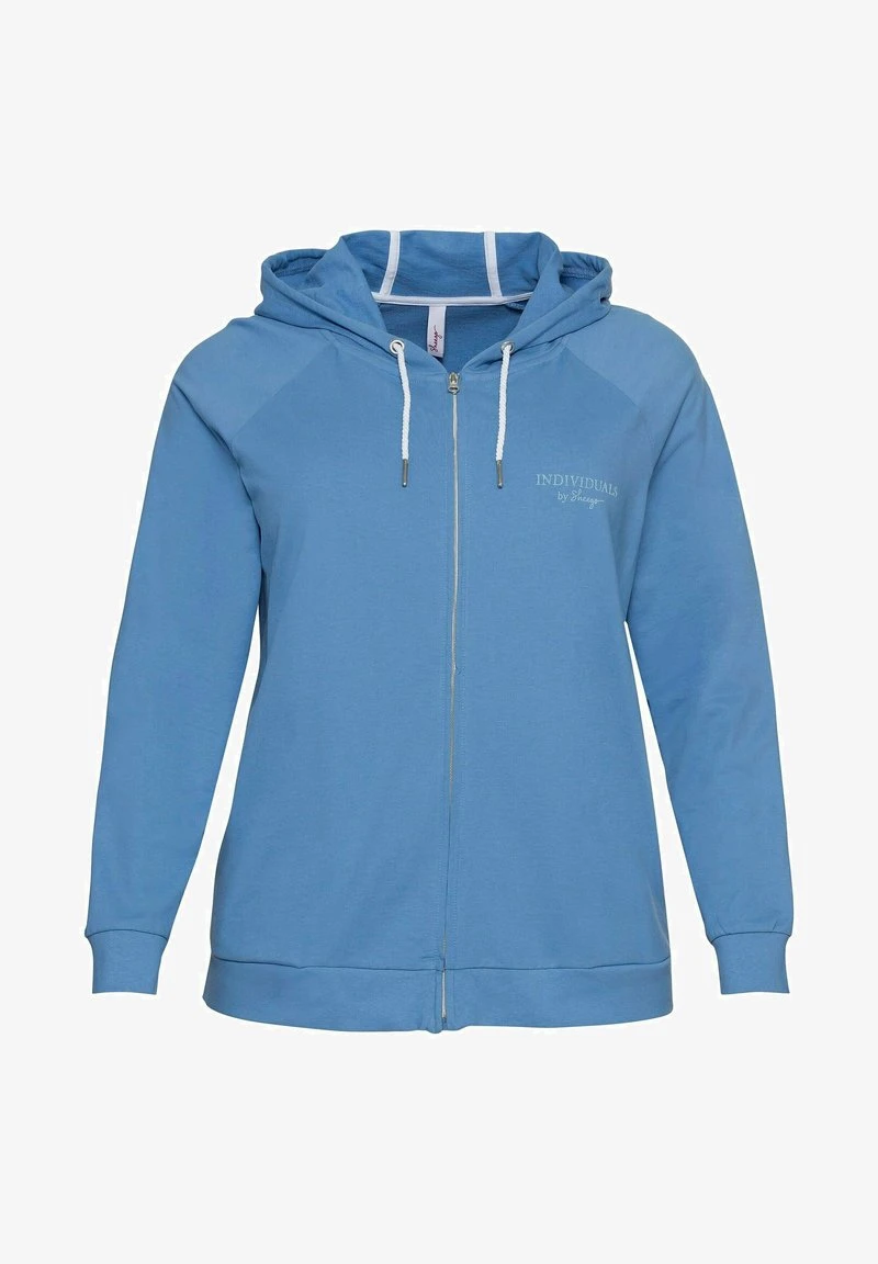 Sheego Sweatjacke - Jeansblau 7 Sheego Sweatjacke - Jeansblau – Bild 5