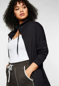 Sheego Sweatjacke - Schwarz 11 Sheego Sweatjacke - Schwarz -Sheego 65893cbd9baf41038d0e0cce9cb8bb5e