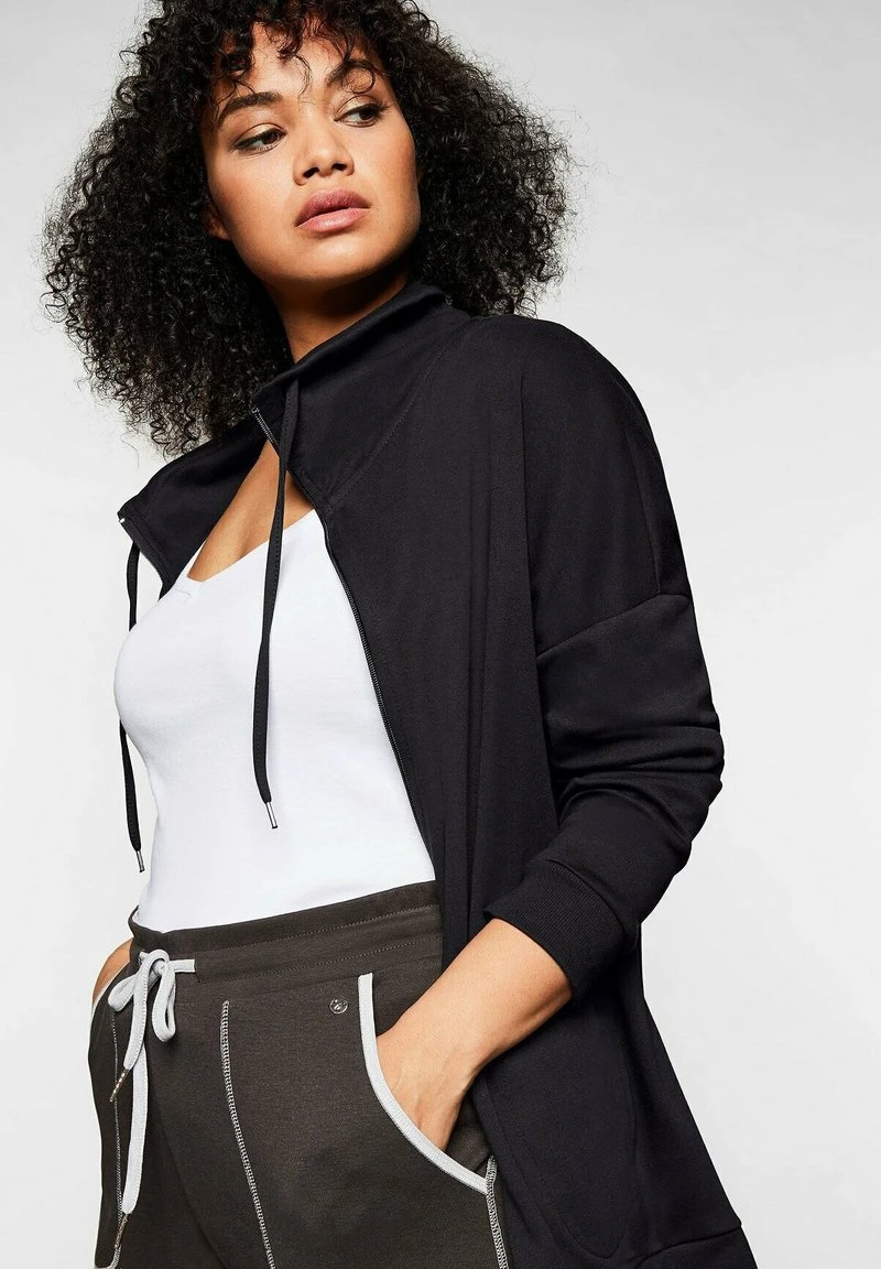 Sheego Sweatjacke - Schwarz 6 Sheego Sweatjacke - Schwarz – Bild 4