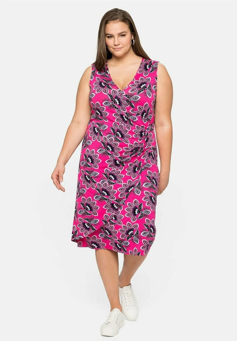 Sheego Jerseykleid - Pink Bedruckt 8 Sheego Jerseykleid - Pink Bedruckt – Bild 6