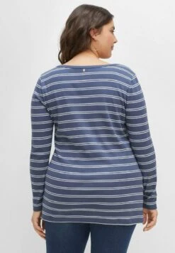 Sheego Langarmshirt - Indigo Weiß 10 Sheego Langarmshirt - Indigo Weiß -Sheego 6873d11b882d46d489c51c9bb3a42106