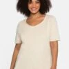 Sheego T-Shirt Basic - Natur