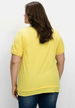 Sheego T-Shirt Basic - Gelb -Sheego 6a68524ce5c0450bbc59a6d5cb11415b