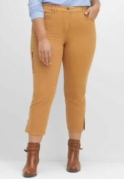 Sheego Stoffhose - Hellbraun