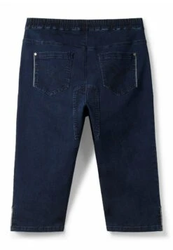 Sheego FAHRRAD - Jeans Shorts - Dark Blue Denim -Sheego 6d95d0d054604db189ec5fb25717ca05