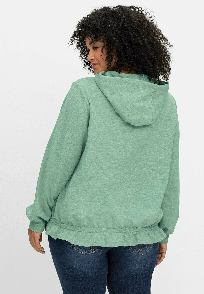 Sheego Kapuzenpullover - Salbeigrün 5 Sheego Kapuzenpullover - Salbeigrün – Bild 3