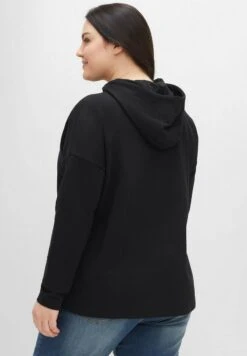 Sheego Kapuzenpullover - Schwarz -Sheego 7054a36d33f8498f9a9667a2b004d60d