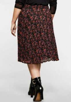 Sheego A-Linien-Rock - Schwarz Bedruckt -Sheego 7129b8fae41e42ef8aece79d734138b9