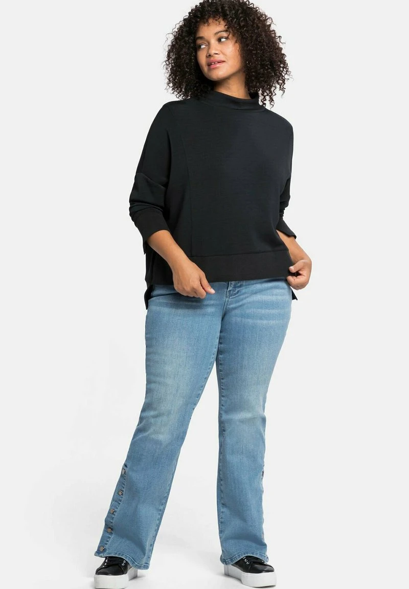 Sheego Sweatshirt - Schwarz 4 Sheego Sweatshirt - Schwarz – Bild 2