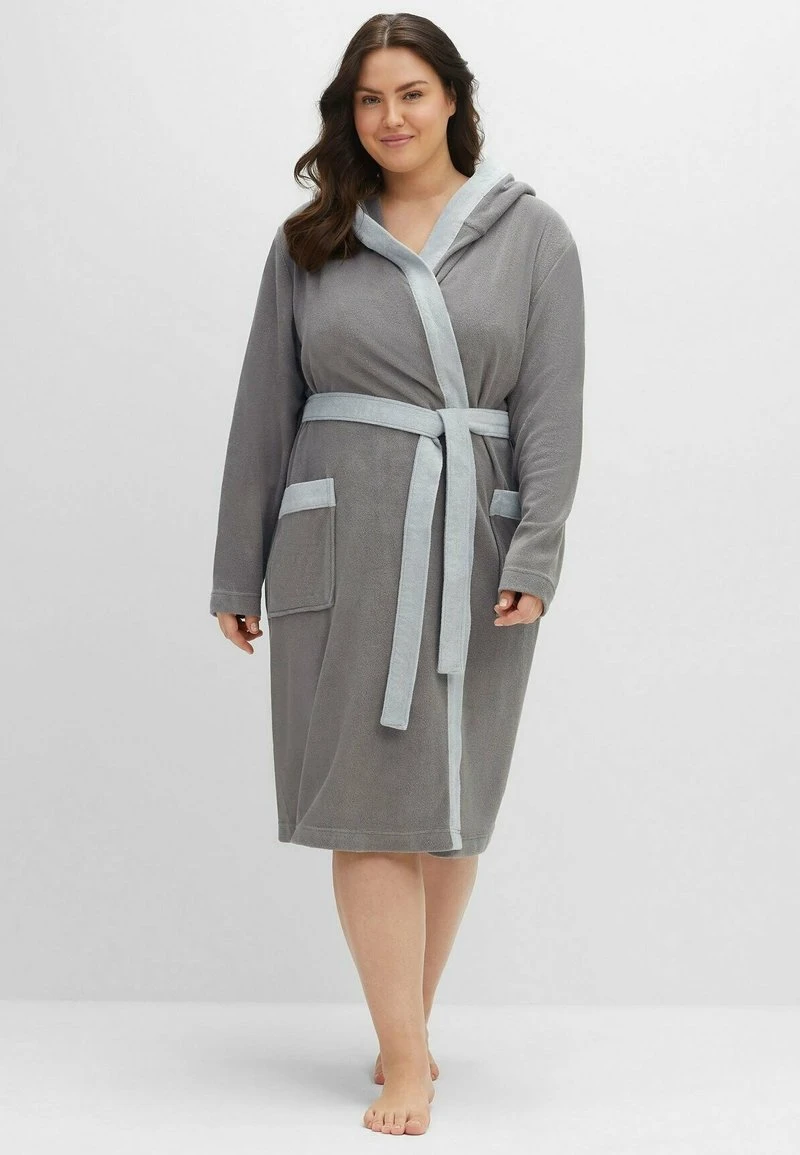 Sheego Bademantel - Grau 4 Sheego Bademantel - Grau – Bild 2