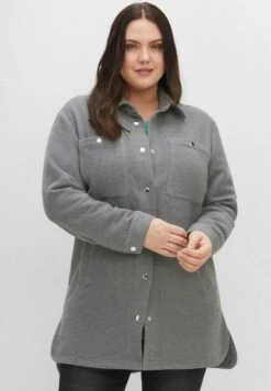 Sheego Kurzmantel - Grau Meliert -Sheego 72030db8a00d49ab86cee47d8bc943f5 1