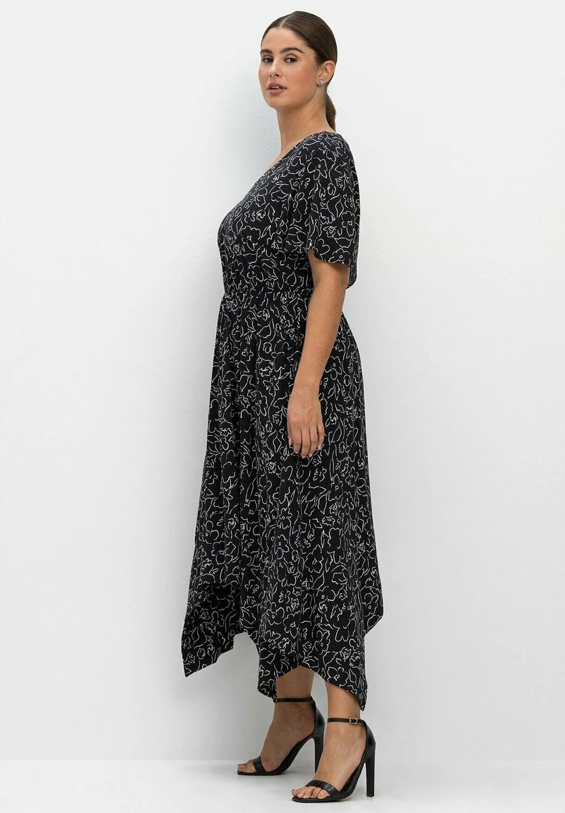 Sheego Freizeitkleid - Schwarz Gemustert 7 Sheego Freizeitkleid - Schwarz Gemustert – Bild 5