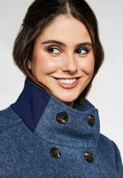 Sheego Klassischer Mantel - Stahlblau 11 Sheego Klassischer Mantel - Stahlblau -Sheego 7443e23fabc64541bfe4d6ba668bbe7c