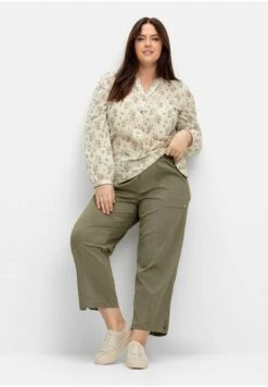 Sheego WEITE 7/8-HOSE - Stoffhose - Khaki 12 Sheego WEITE 7/8-HOSE - Stoffhose - Khaki -Sheego 74b5bb71a5104604932be3831f366f98