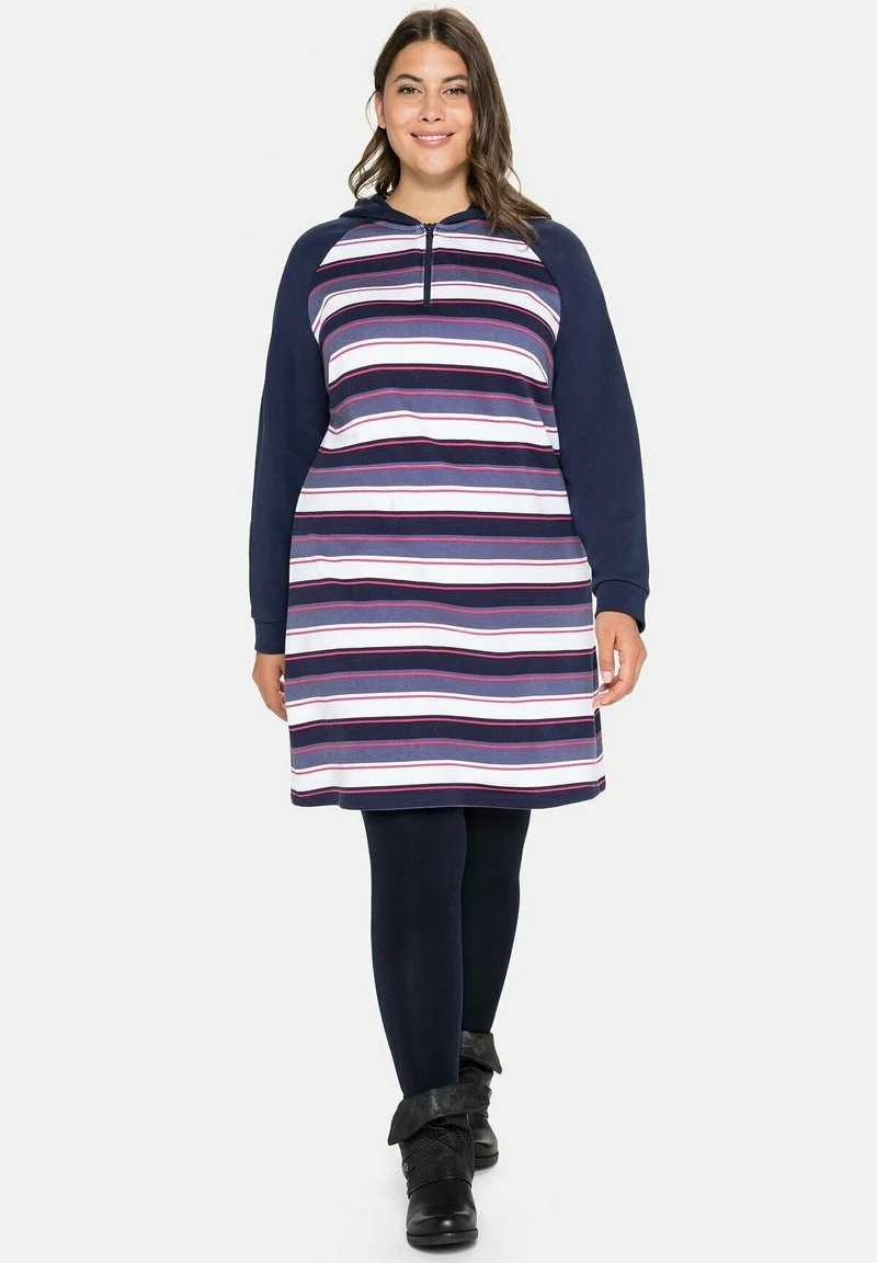 Sheego Freizeitkleid - Marine Bedruckt 3 Sheego Freizeitkleid - Marine Bedruckt