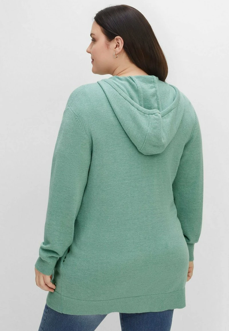 Sheego Strickjacke - Salbeigrün Meliert 5 Sheego Strickjacke - Salbeigrün Meliert – Bild 3