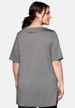 Sheego T-Shirt Basic - Mottled Grey -Sheego 76ae7f0a018e479f8717445949e9bf79