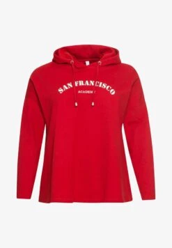 Sheego Kapuzenpullover - Karminrot -Sheego 79e58f150f15495fa00f6f378908192c