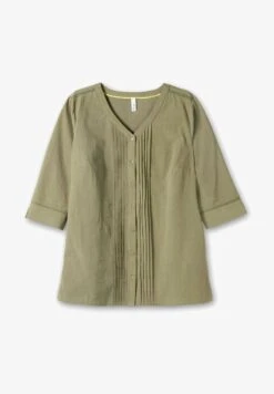 Sheego Bluse - Khaki 12 Sheego Bluse - Khaki -Sheego 7a565d2aecf1450ab66986659e7623e7