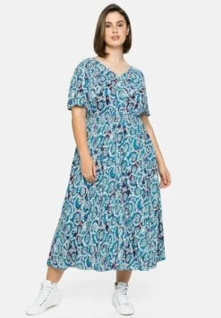 Sheego Freizeitkleid - Blau Bedruckt