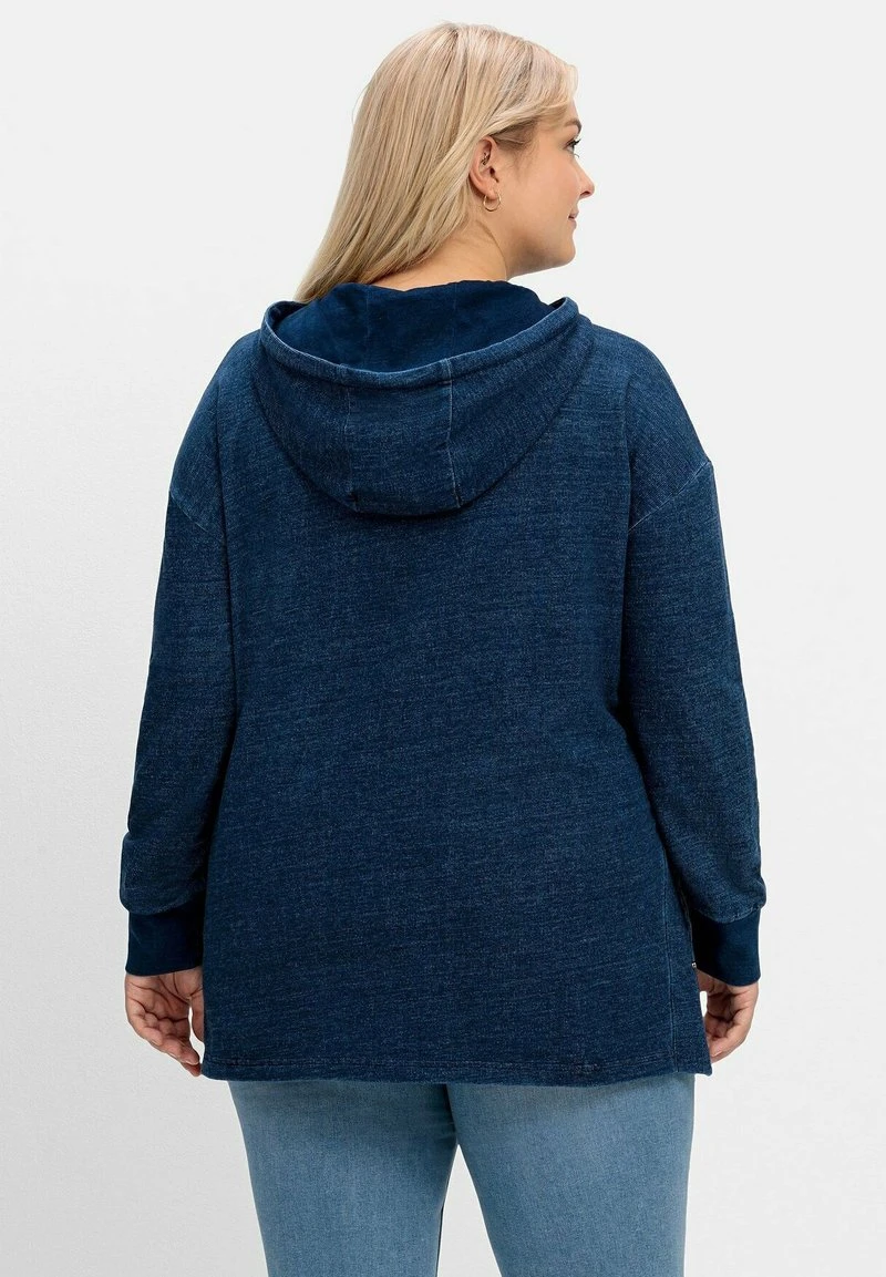 Sheego Kapuzenpullover - Dark Blue Denim 5 Sheego Kapuzenpullover - Dark Blue Denim – Bild 3