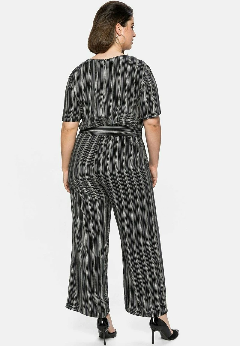 Sheego Jumpsuit - Schwarz Bedruckt 4 Sheego Jumpsuit - Schwarz Bedruckt – Bild 2