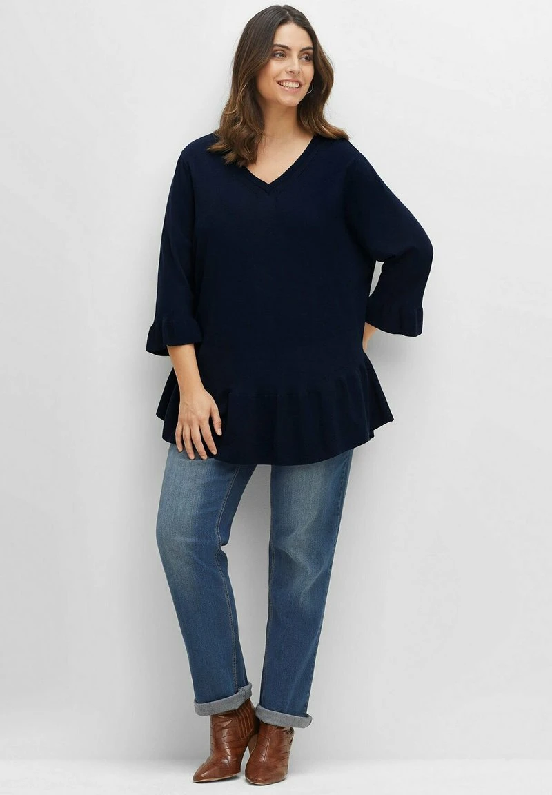 Sheego Strickpullover - Nachtblau 4 Sheego Strickpullover - Nachtblau – Bild 2