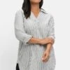 Sheego Bluse - Schwarz Gestreift