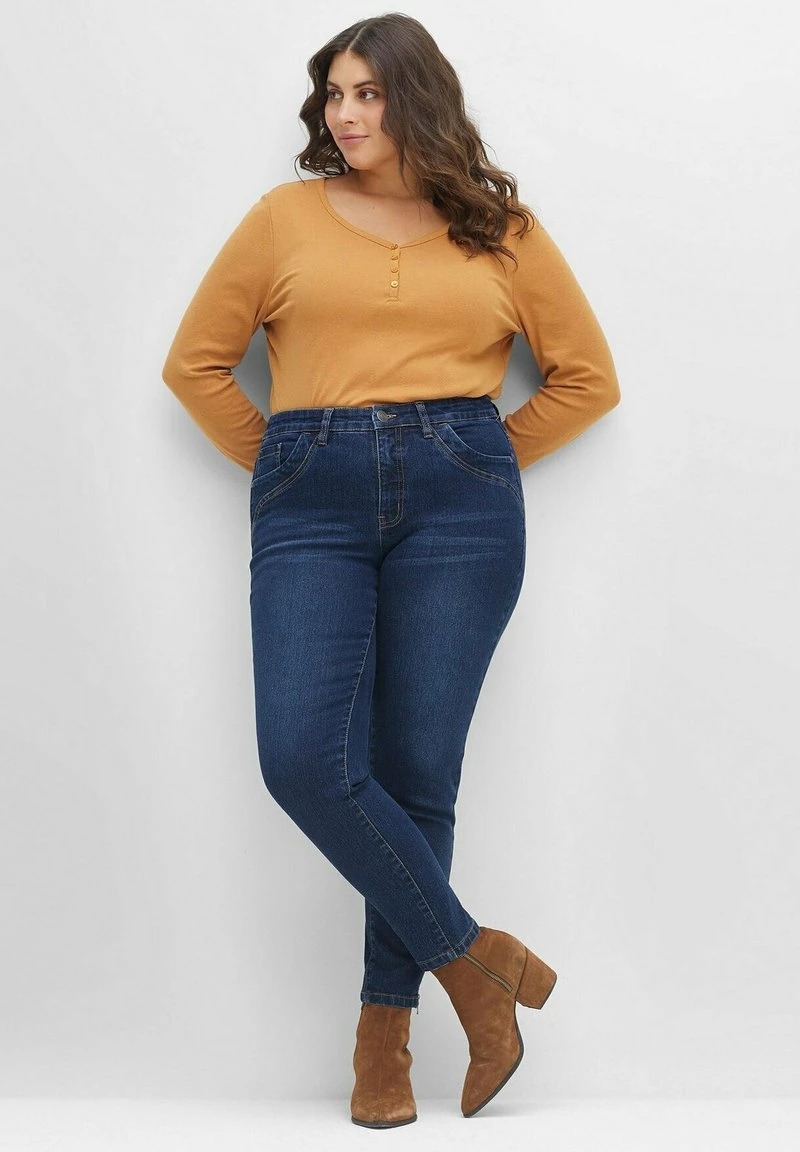 Sheego Jeans Slim Fit - Dark Blue Denim 4 Sheego Jeans Slim Fit - Dark Blue Denim – Bild 2