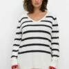 Sheego Strickpullover - Offwhite Gestreift 1 Sheego Strickpullover - Offwhite Gestreift -Sheego 7de0adf04f02495a883a1ceb957f11e1
