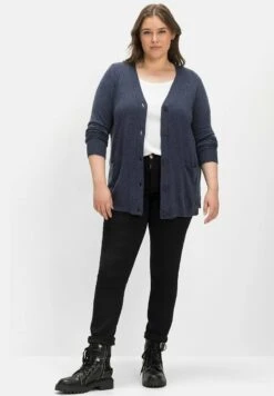Sheego Strickjacke - Indigo Meliert -Sheego 80364467d86f47899a91e351e0c13c76