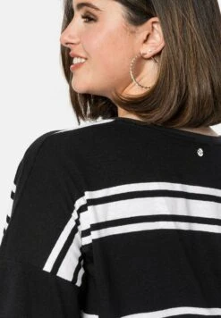 Sheego T-Shirt Print - Black/ White -Sheego 812f1f5e8b02401c9f3137af4c2a03a3