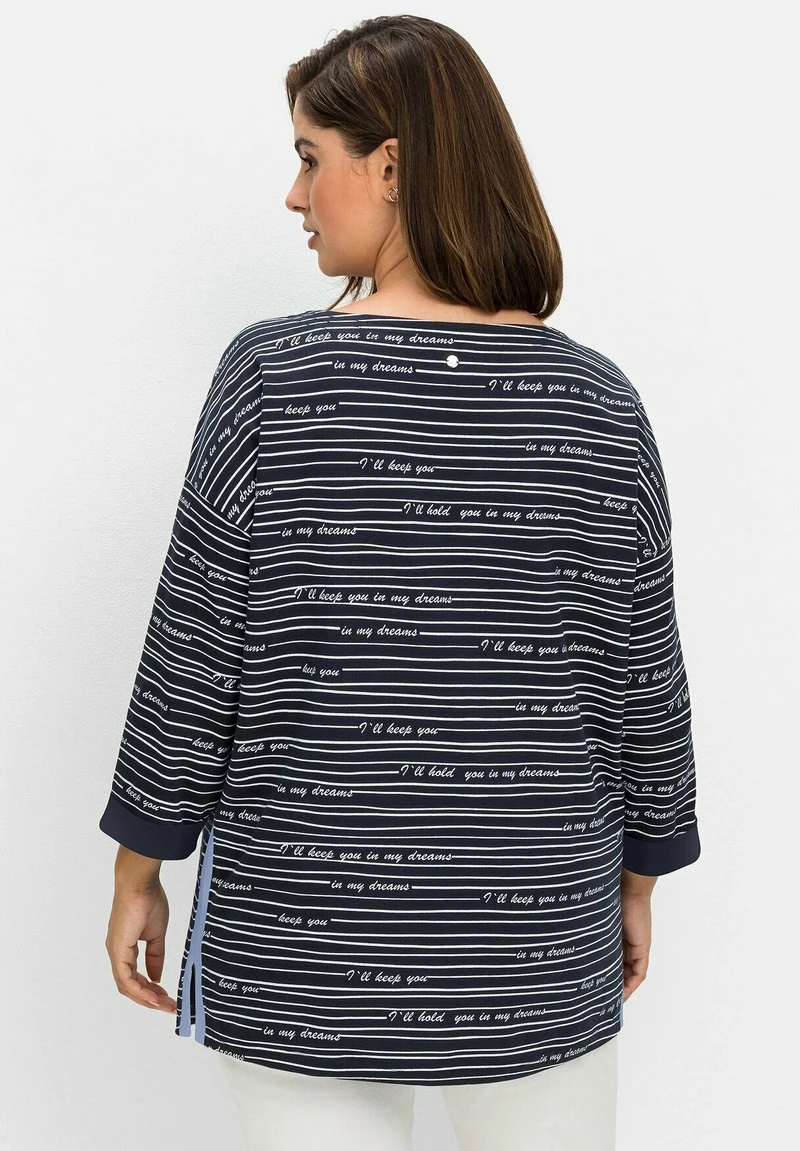 Sheego Langarmshirt - Nachtblau Gemustert 5 Sheego Langarmshirt - Nachtblau Gemustert – Bild 3