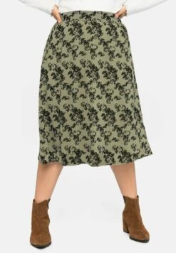 Sheego A-Linien-Rock - Hellkhaki