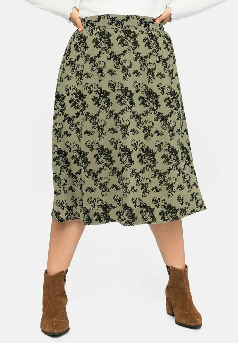 Sheego A-Linien-Rock - Hellkhaki 3 Sheego A-Linien-Rock - Hellkhaki