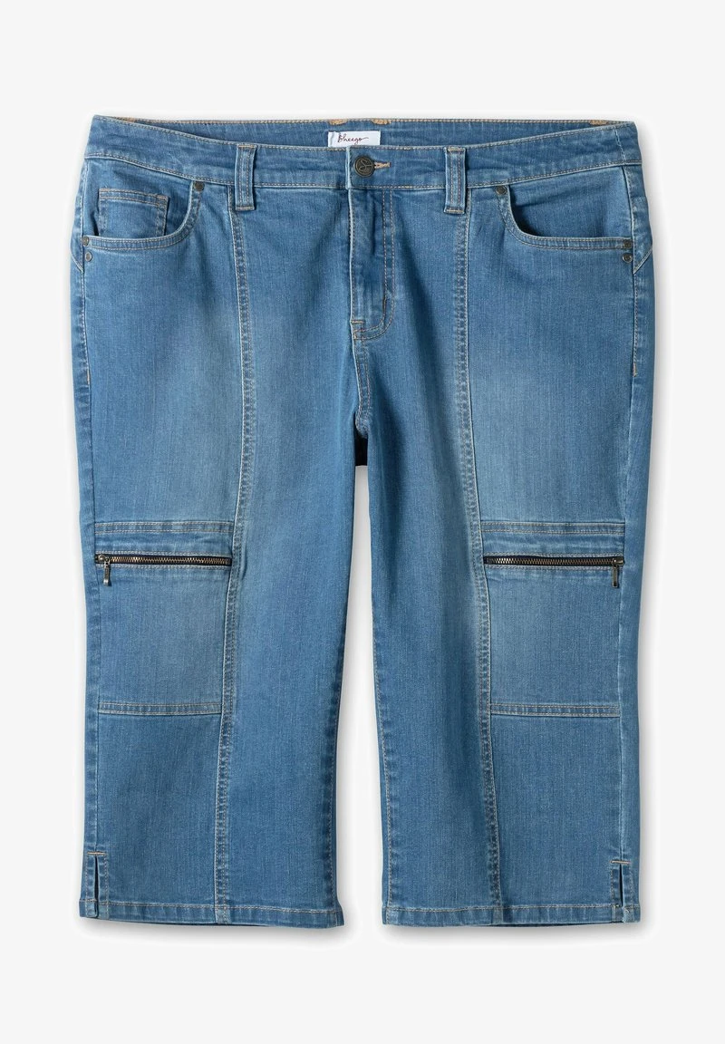 Sheego CAPRI - Jeans Shorts - Blue Bleached Denim 8 Sheego CAPRI - Jeans Shorts - Blue Bleached Denim – Bild 6