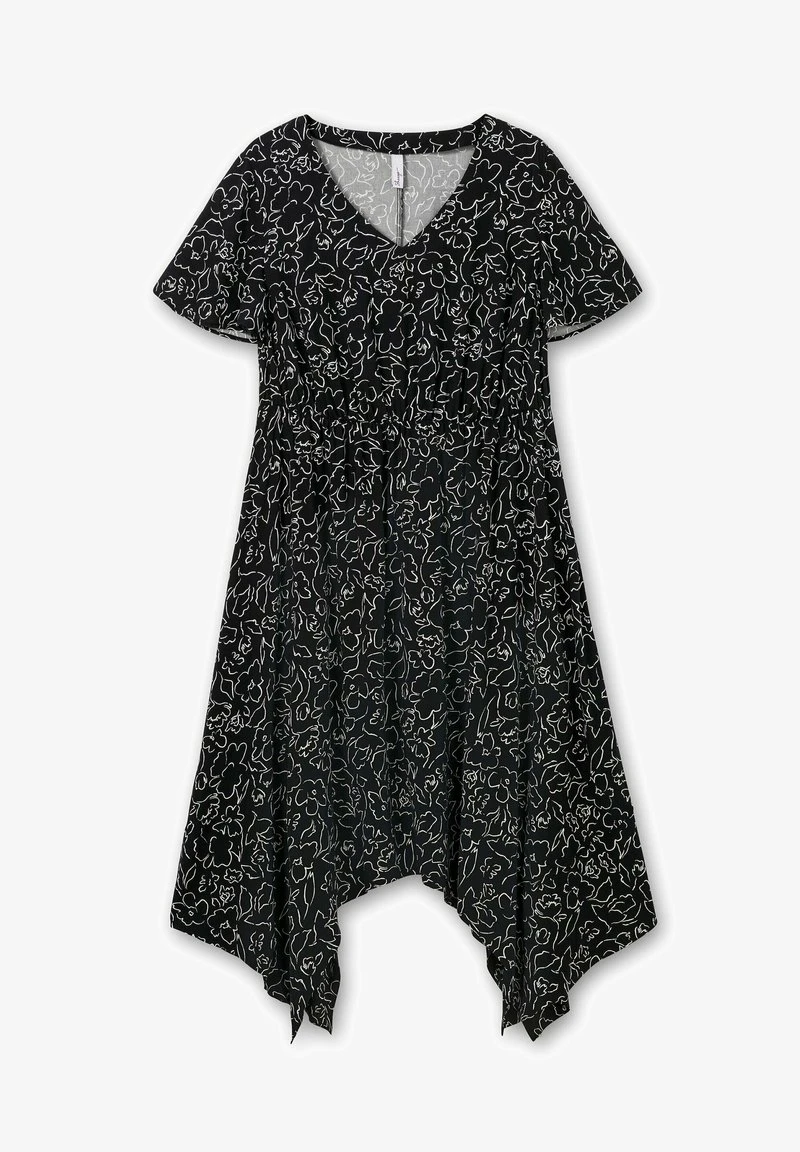 Sheego Freizeitkleid - Schwarz Gemustert 8 Sheego Freizeitkleid - Schwarz Gemustert – Bild 6