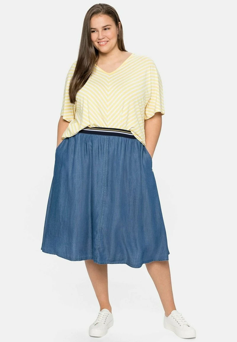 Sheego MIDI - A-Linien-Rock - Light Blue Denim 4 Sheego MIDI - A-Linien-Rock - Light Blue Denim – Bild 2