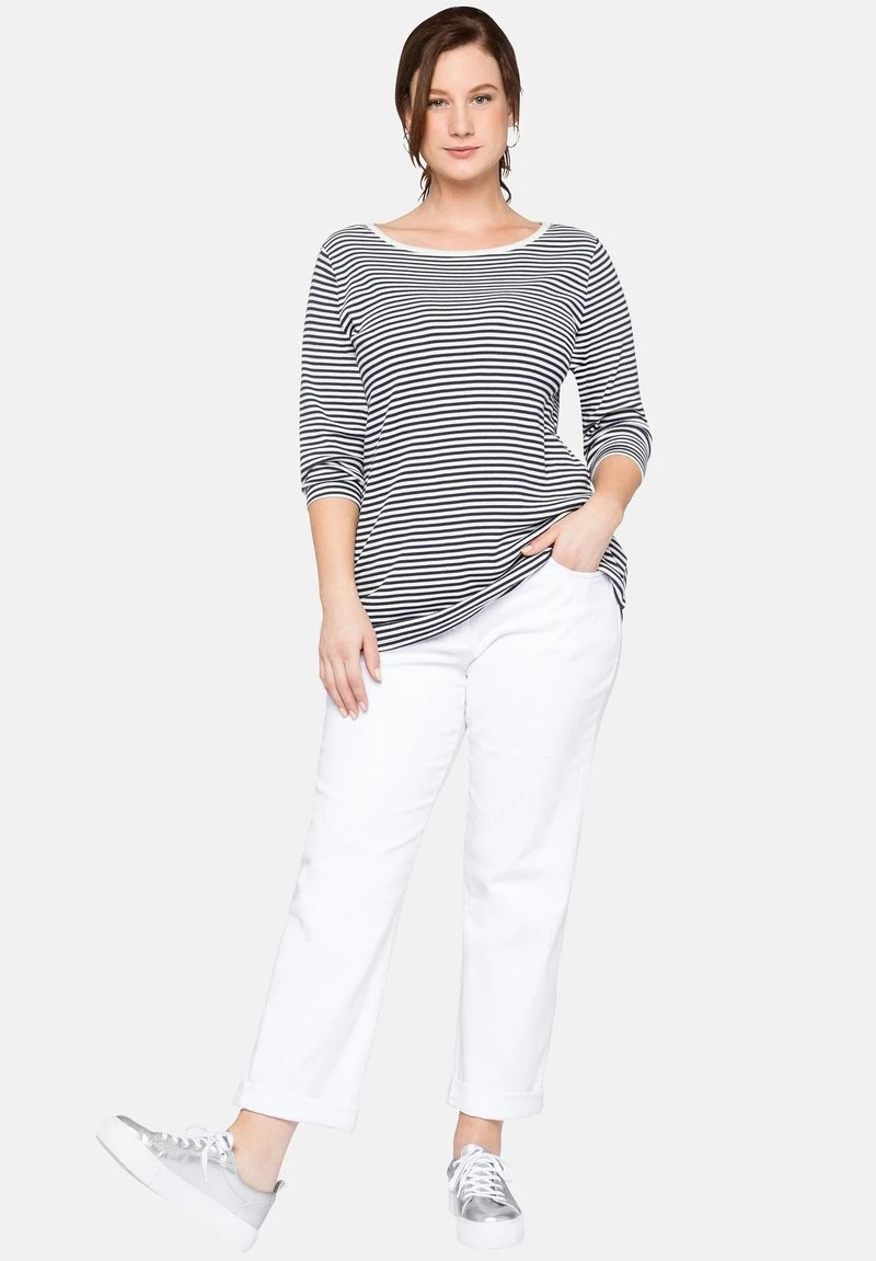 Sheego Langarmshirt - Marine 4 Sheego Langarmshirt - Marine – Bild 2