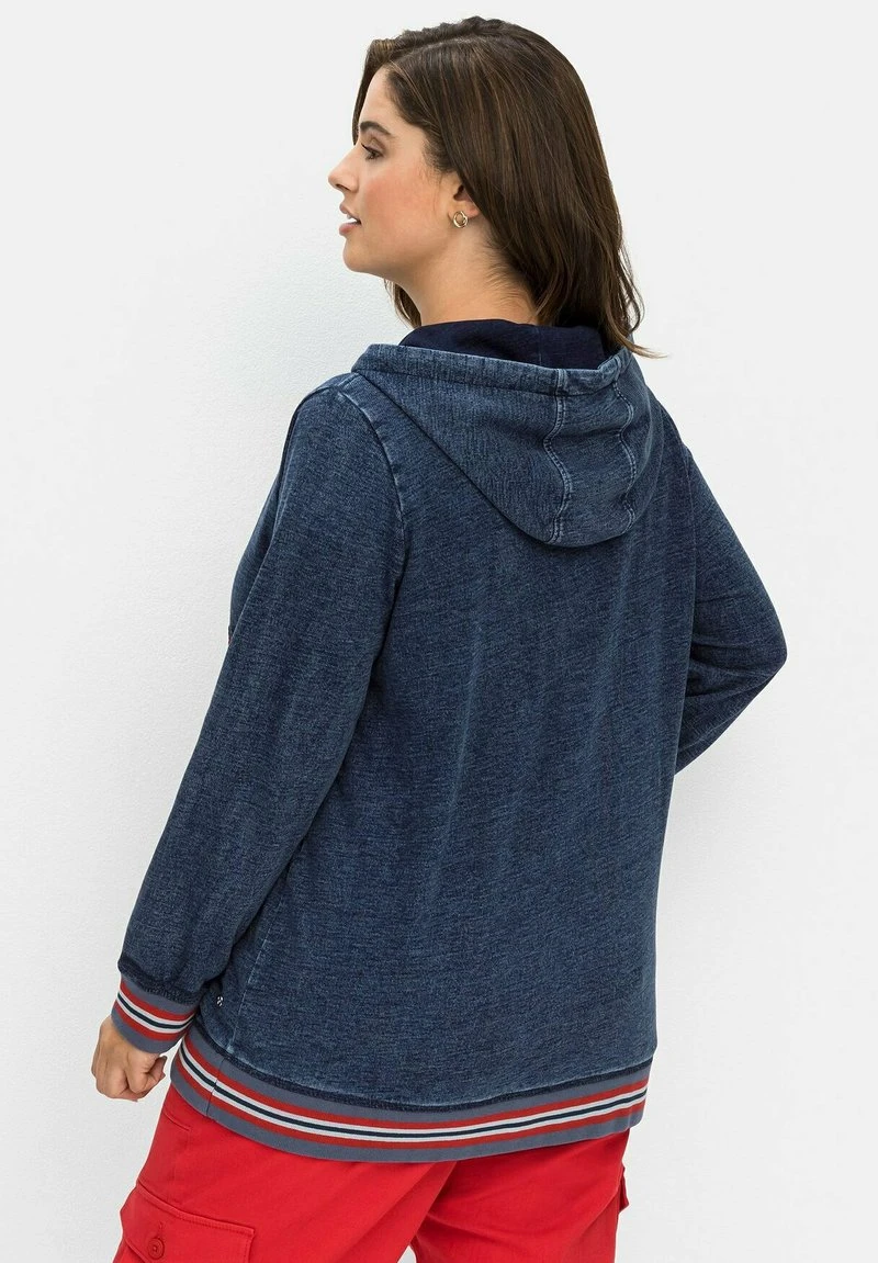 Sheego Sweatjacke - Dark Blue Denim 5 Sheego Sweatjacke - Dark Blue Denim – Bild 3