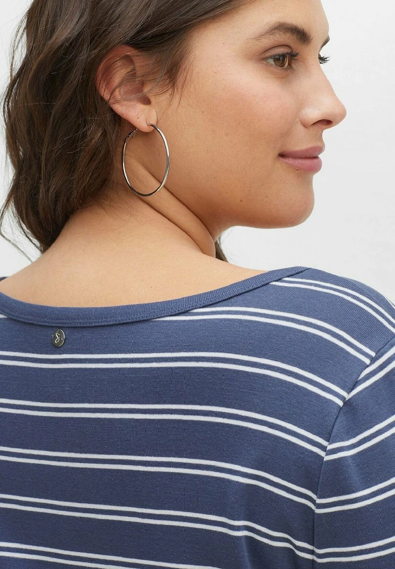 Sheego Langarmshirt - Indigo Weiß 6 Sheego Langarmshirt - Indigo Weiß – Bild 4