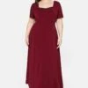 Sheego Maxikleid - Weinrot -Sheego 87d01dd9955345709386393afa62fdf9