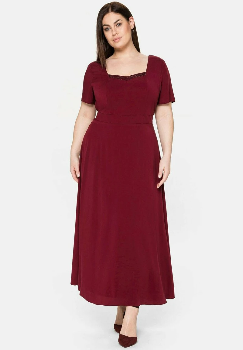 Sheego Maxikleid - Weinrot 3 Sheego Maxikleid - Weinrot